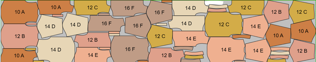 Garment marker making layout for fabric cutting efficiency